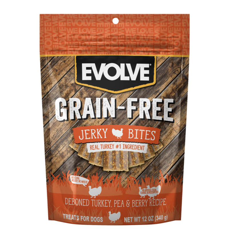 Evolve Dog Snack Grain Free Jerky Turkey- Pavo 340 GR