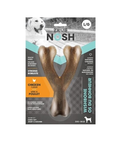 Zeus - Juguete Hueso Duro Nosh Wishbone Sabor Pollo