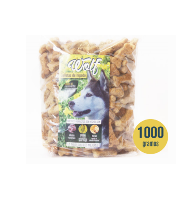 Wolf Mini Galleta De Hígado Bolsa Raza Mediana 1000 GR