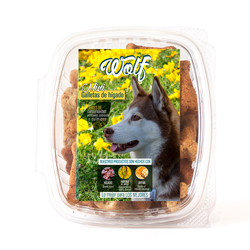 Wolf - Caja De Mini Galleta De Hígado Raza Mediana 250  GR