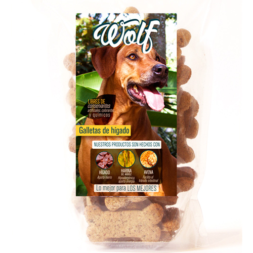 Wolf - Sobre Maxi Galleta De Hígado Raza Grande 400 GR