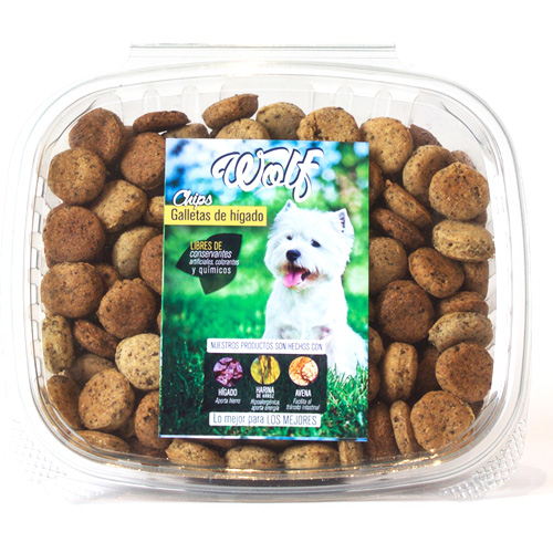 Wolf - Caja De  Chips De Hígado Raza Pequeña 700  GR