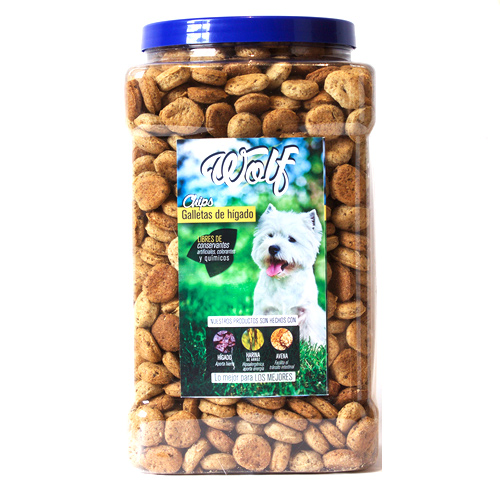 Wolf - Bombonera De Chips De Hígado Raza Pequeña 2500 GR
