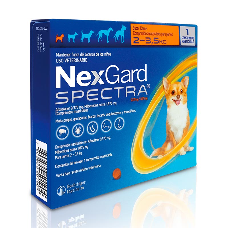 Nexgard Spectra - Antiparasitario Perros de 2 A 3.5 Kg