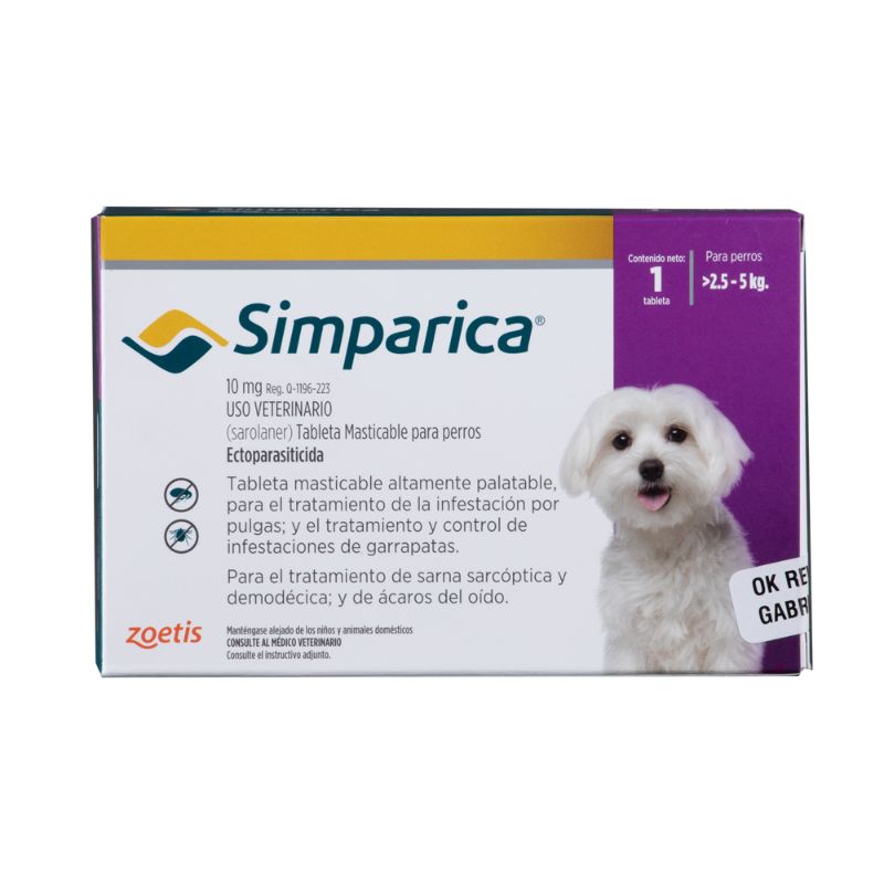 Simparica - Perros De 2,6 Hasta 5 Kg