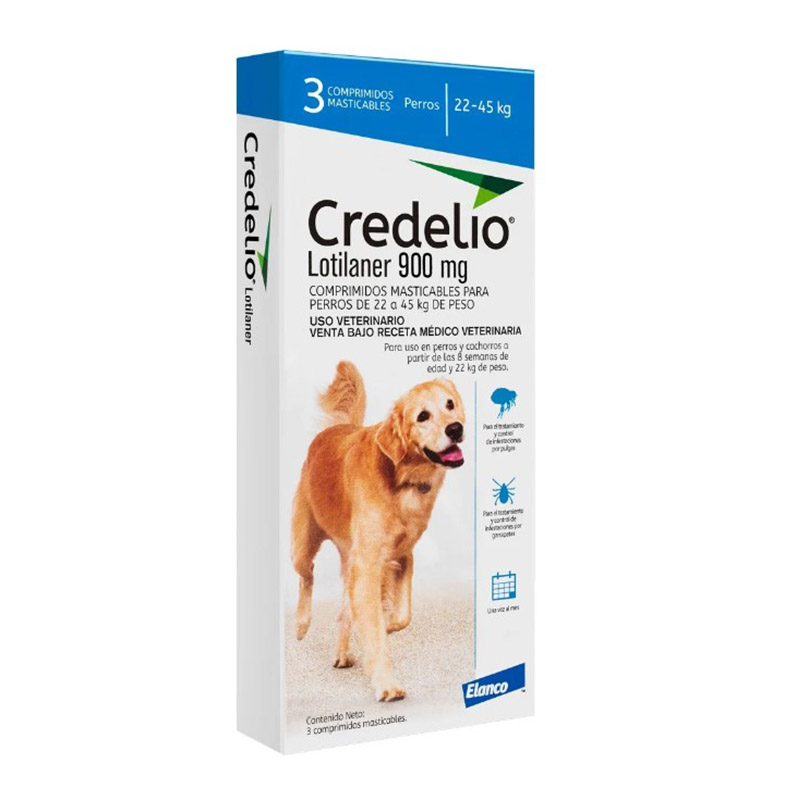 Credelio - Antiparasitario Masticable Perros de 22 A 45 Kg