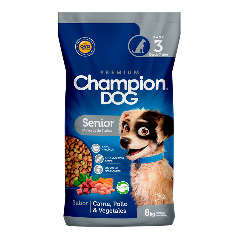Champion Dog - Alimento Senior 7+ Carne Pollo y Vegetales