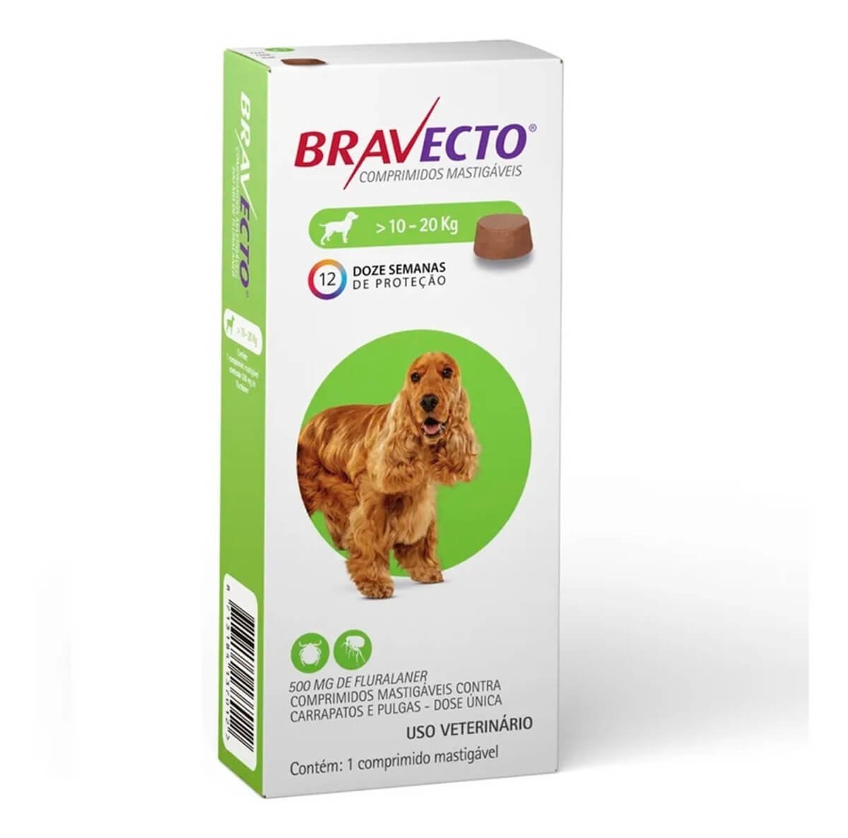 Bravecto - Antiparasitario Masticable Perros de 10 A 20 Kg