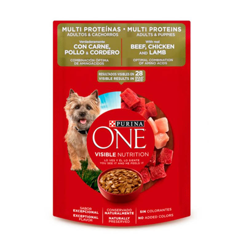 Purina One - Alimento Húmedo Adultos y Cachorros Multi Proteína