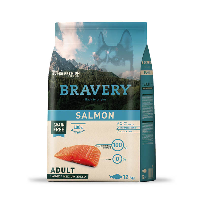 Bravery - Alimento Adulto Raza Mediana y Grande Salmón