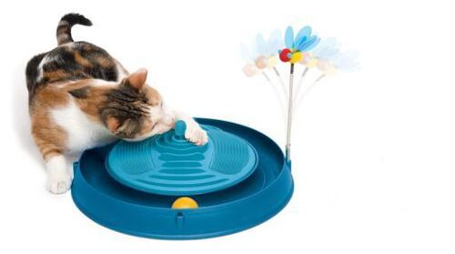 Catit - Play Circuito 3 en 1 con Masajeador
