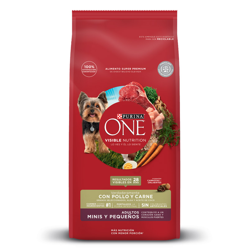 Purina One - Alimento Adultos Minis y Pequeños Pollo y Carne
