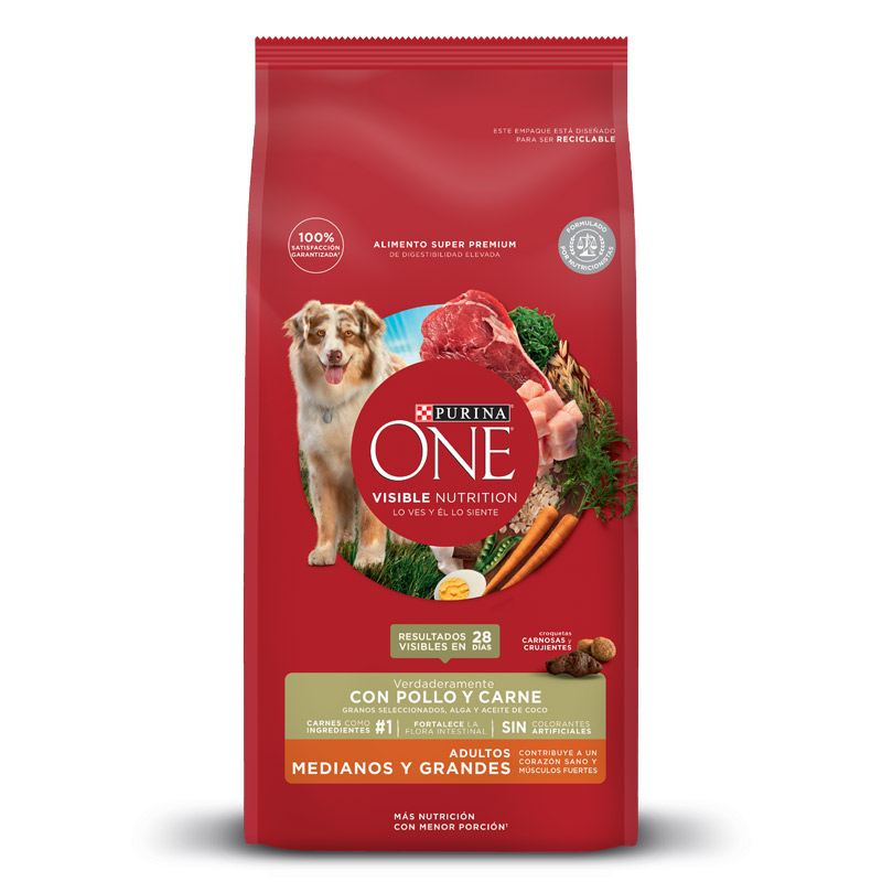 Purina One - Alimento Adultos Medianos y Grandes Pollo y Carne