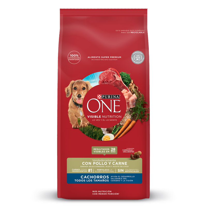 Purina One - Alimento Cachorros Pollo y Carne