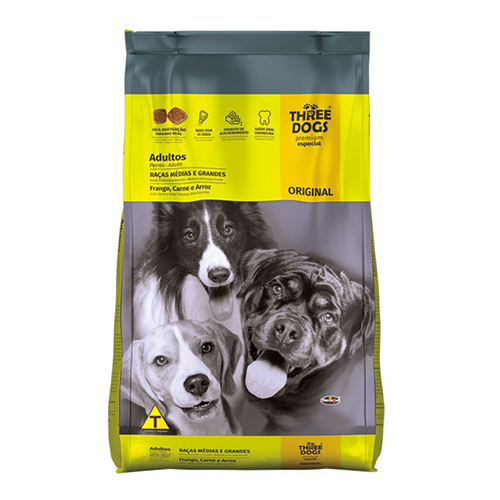 Three Dogs - Alimento Adultos Razas Medianas y Grandes