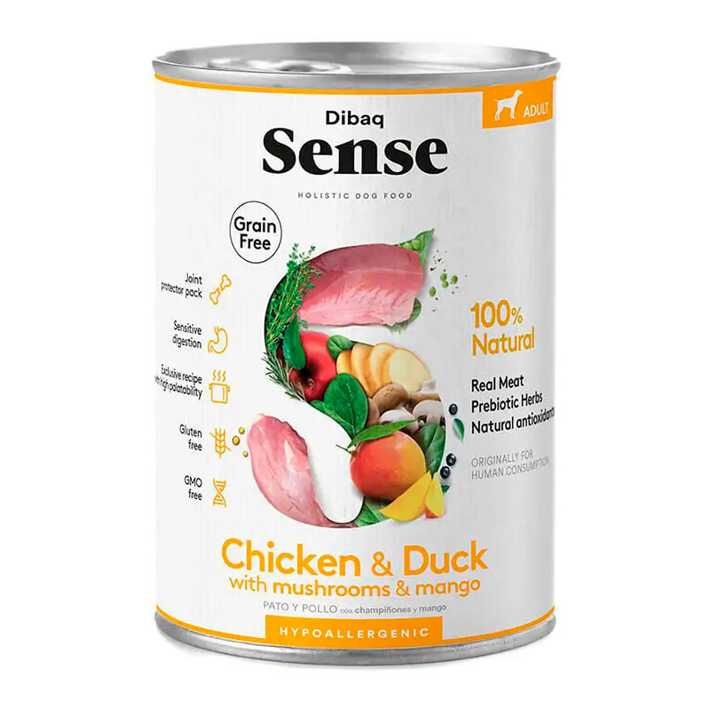 Dibaq Sense - Alimento Húmedo Perro Adulto Pollo y Pato