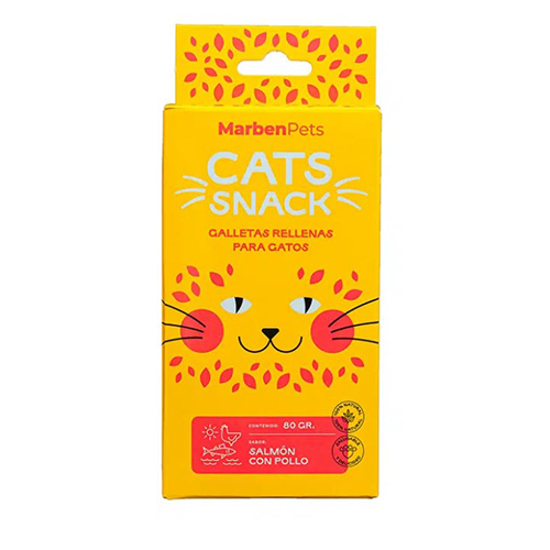 Cats Snack - Galletas Rellenas de Salmón y pollo