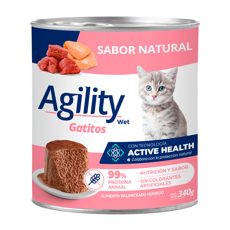 Agility - Alimento Húmedo Gatitos Sabor Natural Lata