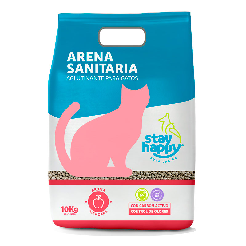 Stay Happy - Arena Sanitaria Aglutinante Manzana