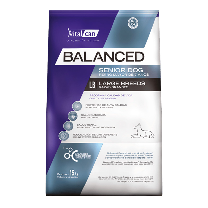 Vitalcan Balanced - Alimento para Perro Senior Raza Grande