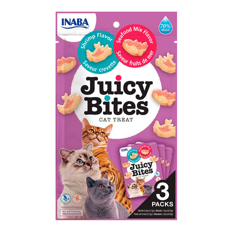 Juicy Bites - Shrimp and Seafood Mix Flavor para Gatos