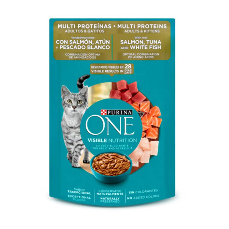 Purina One - Alimento Húmedo Gatos Adultos y Gatitos Multi Proteína