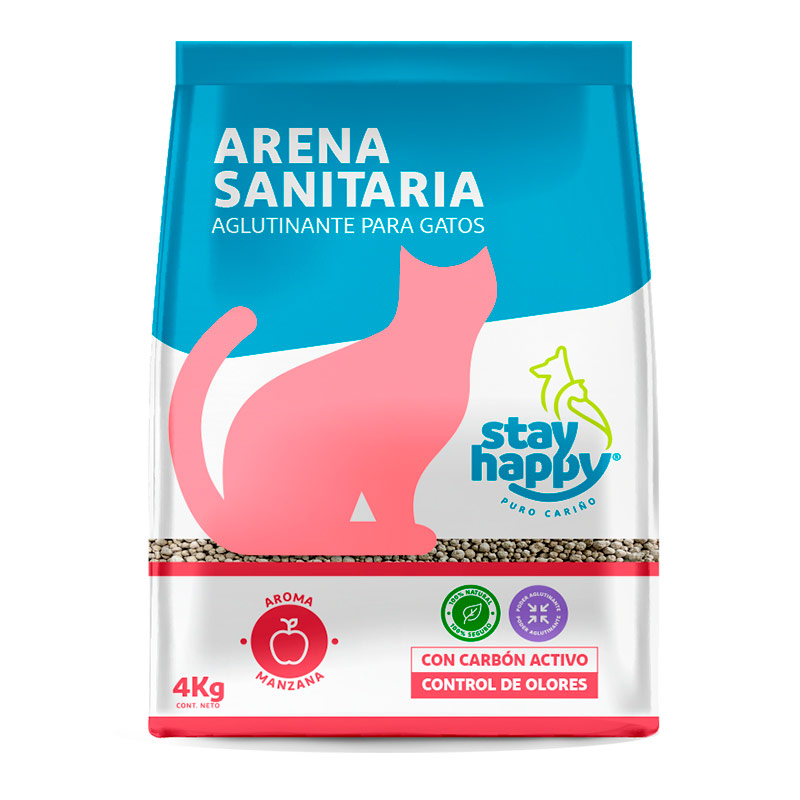 Stay Happy - Arena Sanitaria Aglutinante Manzana