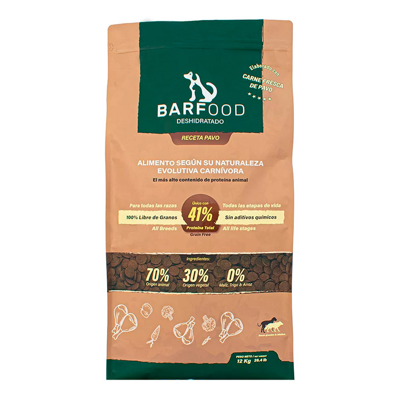 Barfood - Alimento Deshidratado de Pavo para Perros