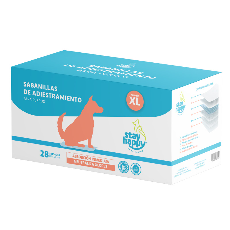 Stay Happy - Sabanillas de Adiestramiento 60x90 Cm