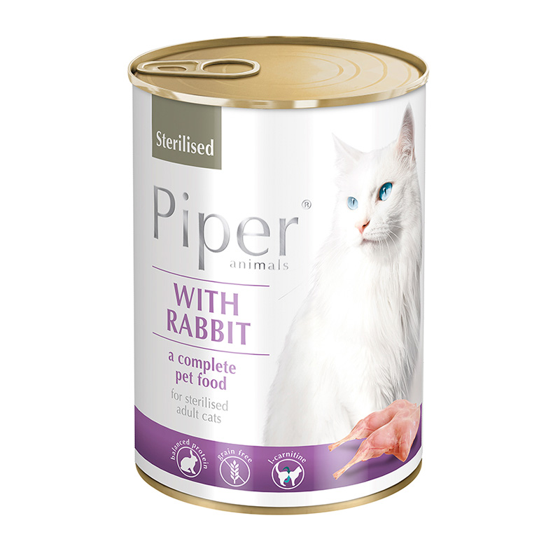 Piper - Alimento Húmedo Gato Adulto Conejo Lata