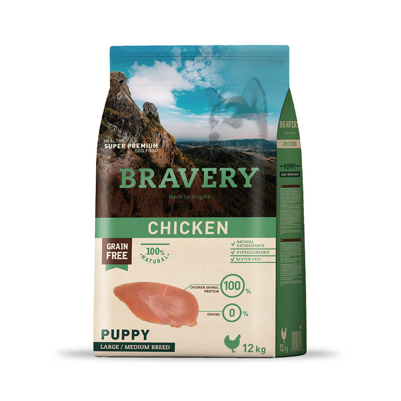 Bravery - Alimento Cachorros Razas Medianas y Grandes Pollo