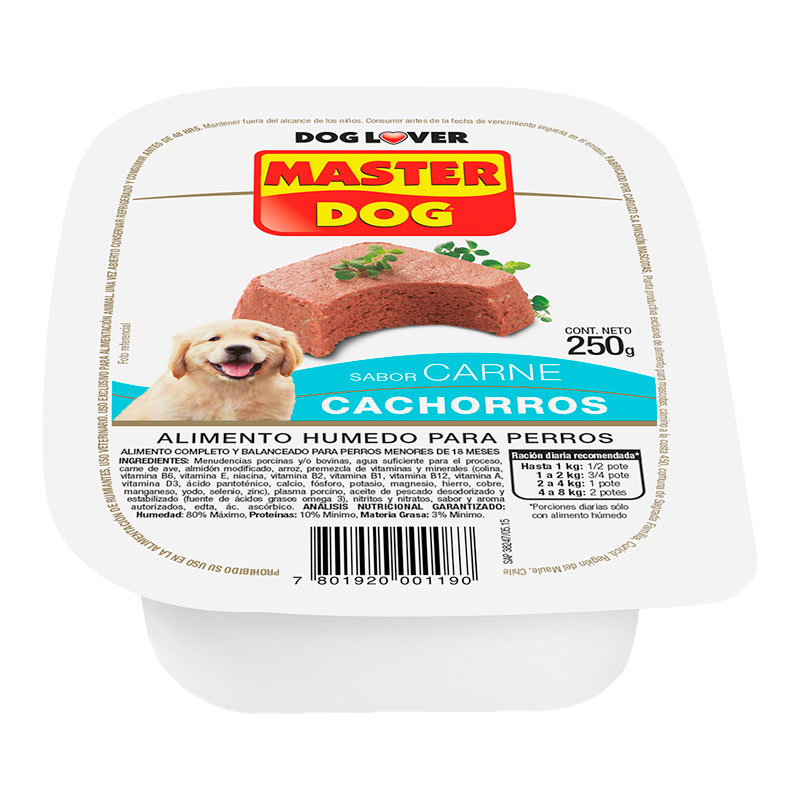 Master Dog - Paté Pote Cachorro Carne