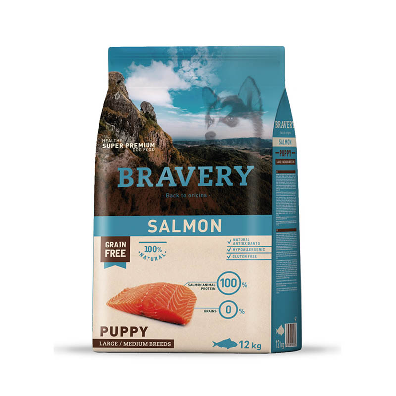 Bravery - Alimento Cachorro Raza Mediana y Grande Salmón
