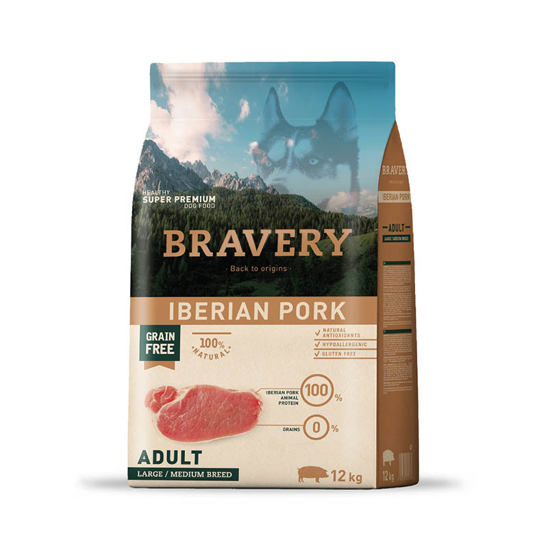 Bravery - Alimento Adulto Iberian Pork Raza Mediana y Grande