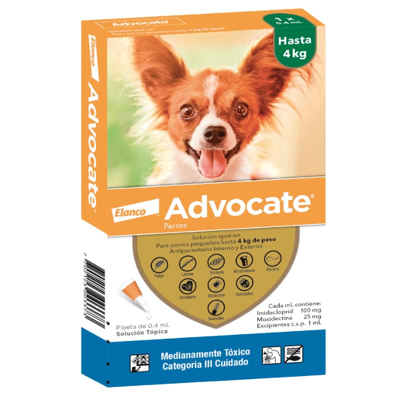 Advocate - Perros Hasta 4 Kg. 0.4 MILILITRO