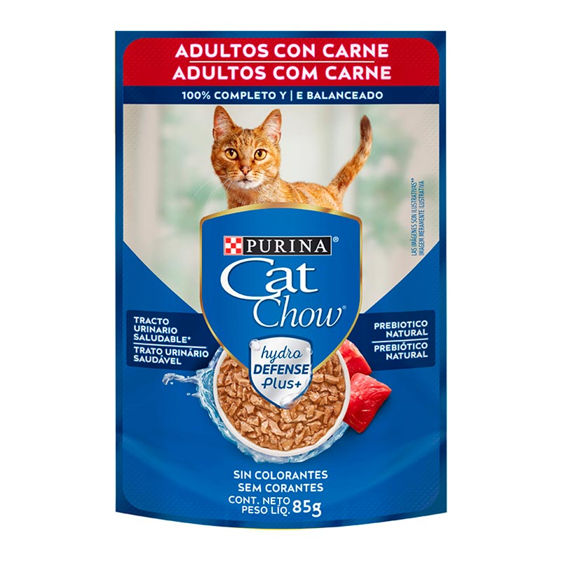 Cat Chow - Alimento Húmedo Gatos Adultos Carne
