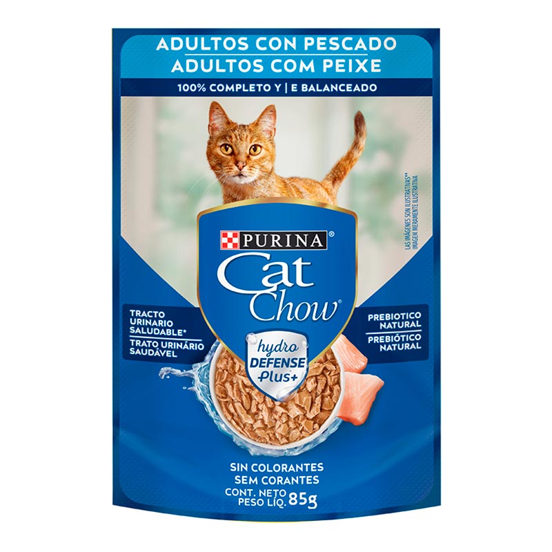Cat Chow - Alimento Húmedo Gatos Adultos Pescado