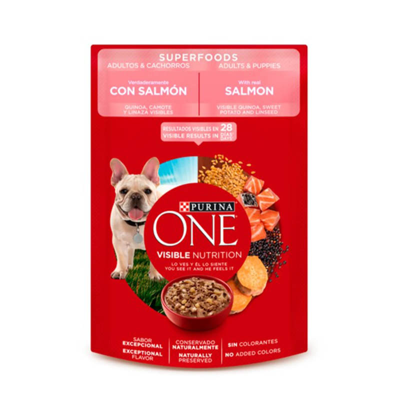 Purina One - Alimento Húmedo Adultos y Cachorros Salmón
