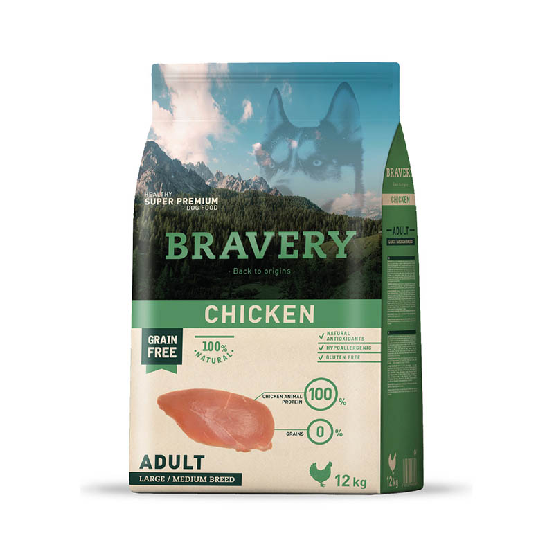 Bravery - Alimento Adulto Razas Medianas y Grandes Pollo