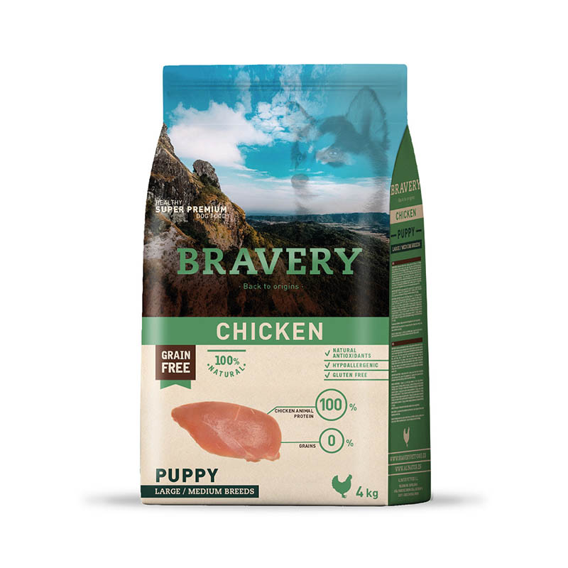 Bravery - Alimento Cachorros Razas Medianas y Grandes Pollo