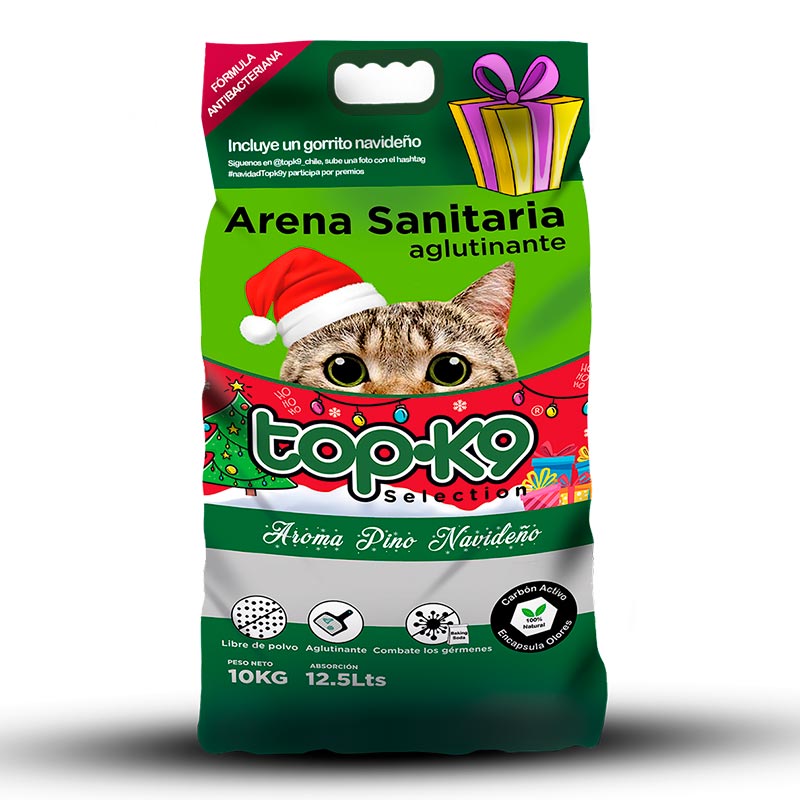 Topk9 - Arena Aglutinante Aroma Pino Navideño