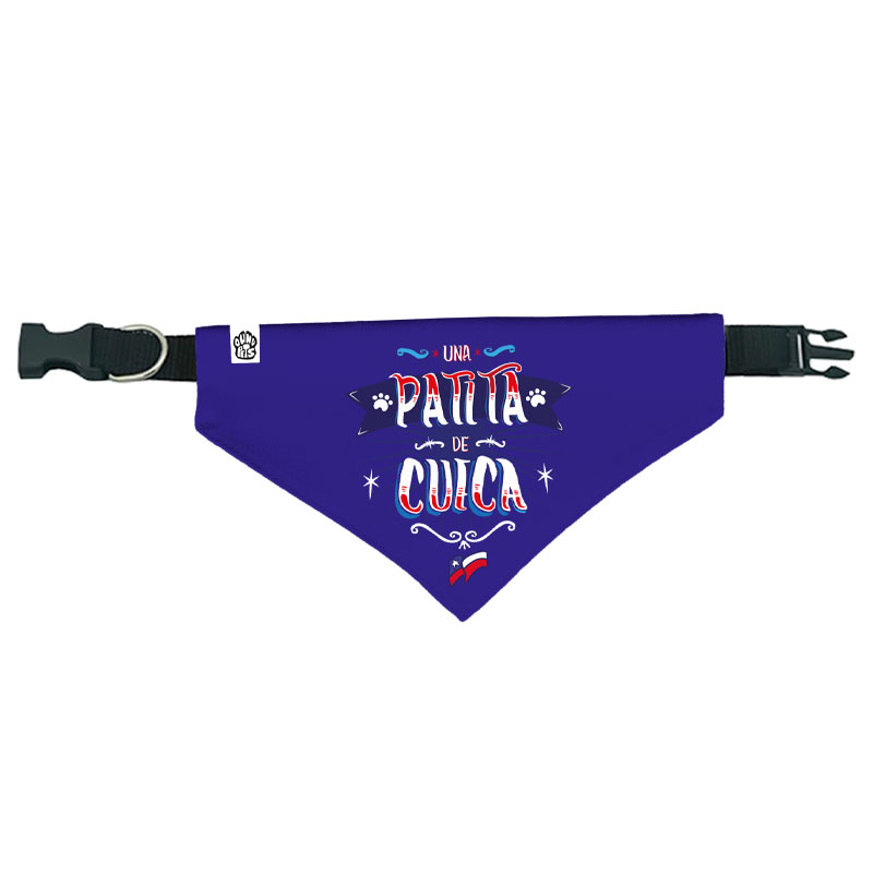 Oh My Pets - Bandana Azul Una Patita De Cueca