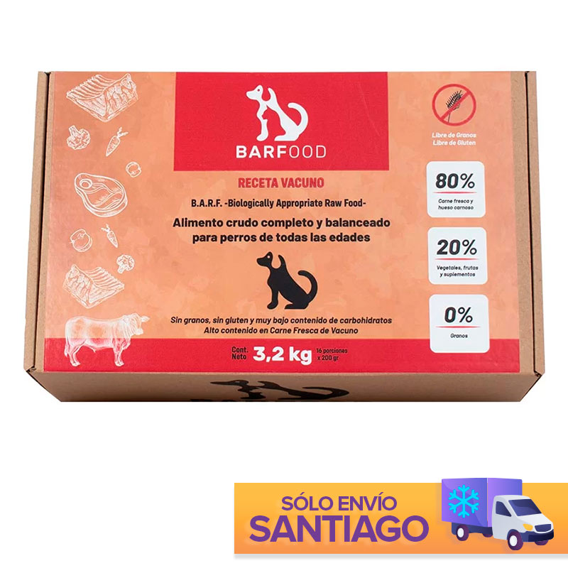 Barfood - Alimento Crudo de Vacuno para Perros