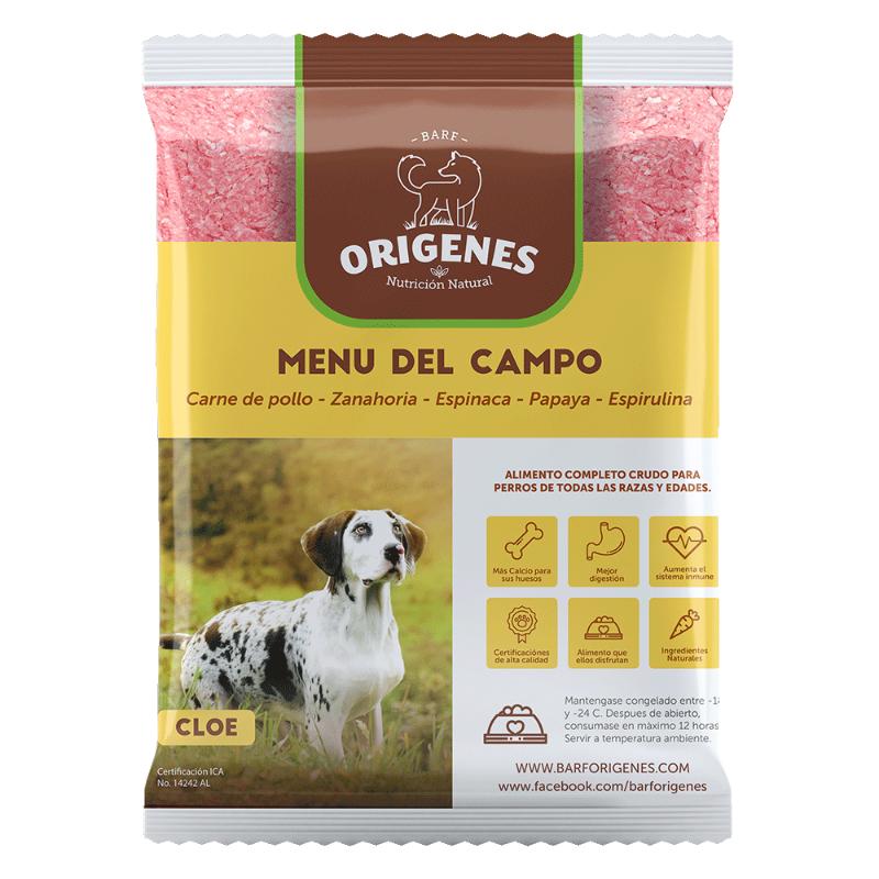 Barf Origenes - Alimento Congelado Menú Del Campo Carne de Pollo 200 GR