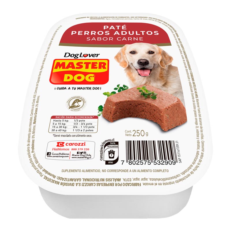 Master Dog - Paté Pote Perro Adulto Carne