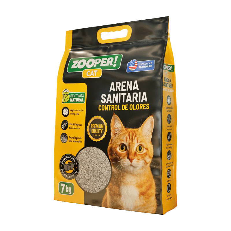 Zooper Cat - Arena Sanitaria Aglomerante Control de Olores