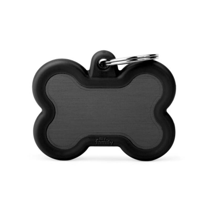 My Family - Plaquita Black Bone Alu Black Rubber