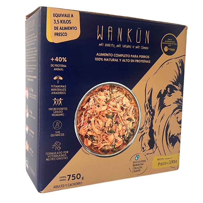 Wankün - Alimento Deshidratado Perro Adulto Pollo y Cerdo
