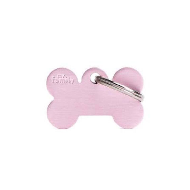 My Family - Plaquita Small Bone Aluminum Pink