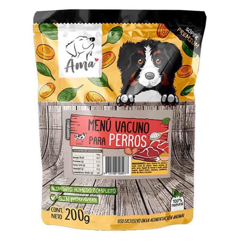 Ama - Menú Vacuno para Perros Pouch